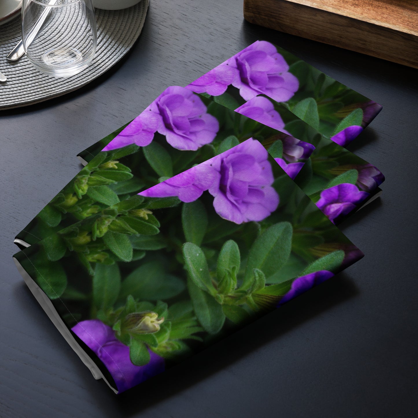 Purple Petunias Cloth napkin set