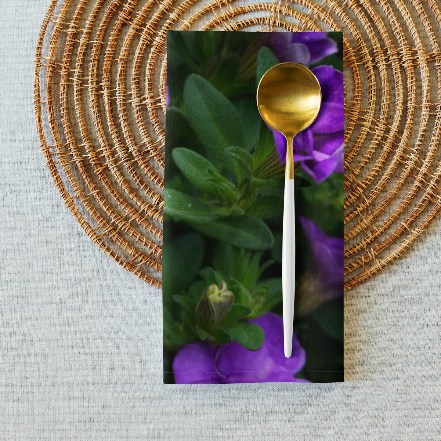 Purple Petunias Cloth napkin set