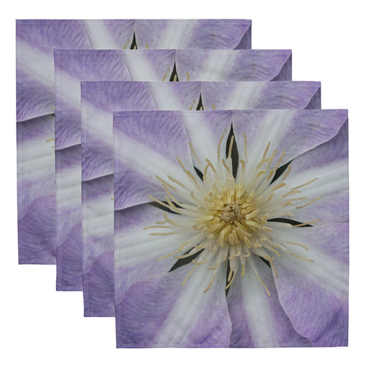 Purple Clematis Cloth napkin set