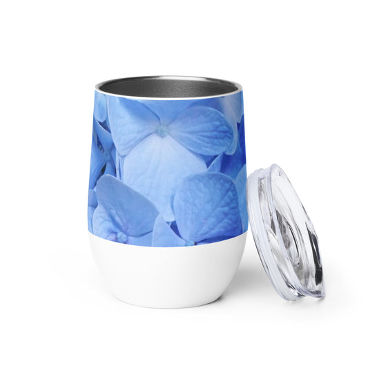 Blue Hydrangea Wine tumbler