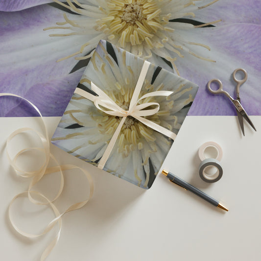 Purple Clematis Wrapping paper sheets
