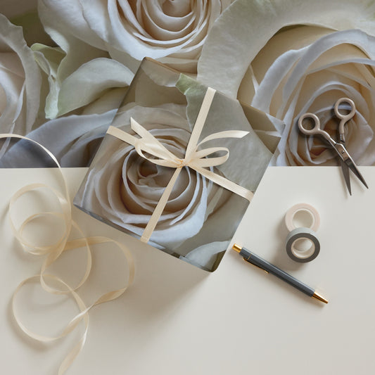 White Roses Wrapping paper sheets