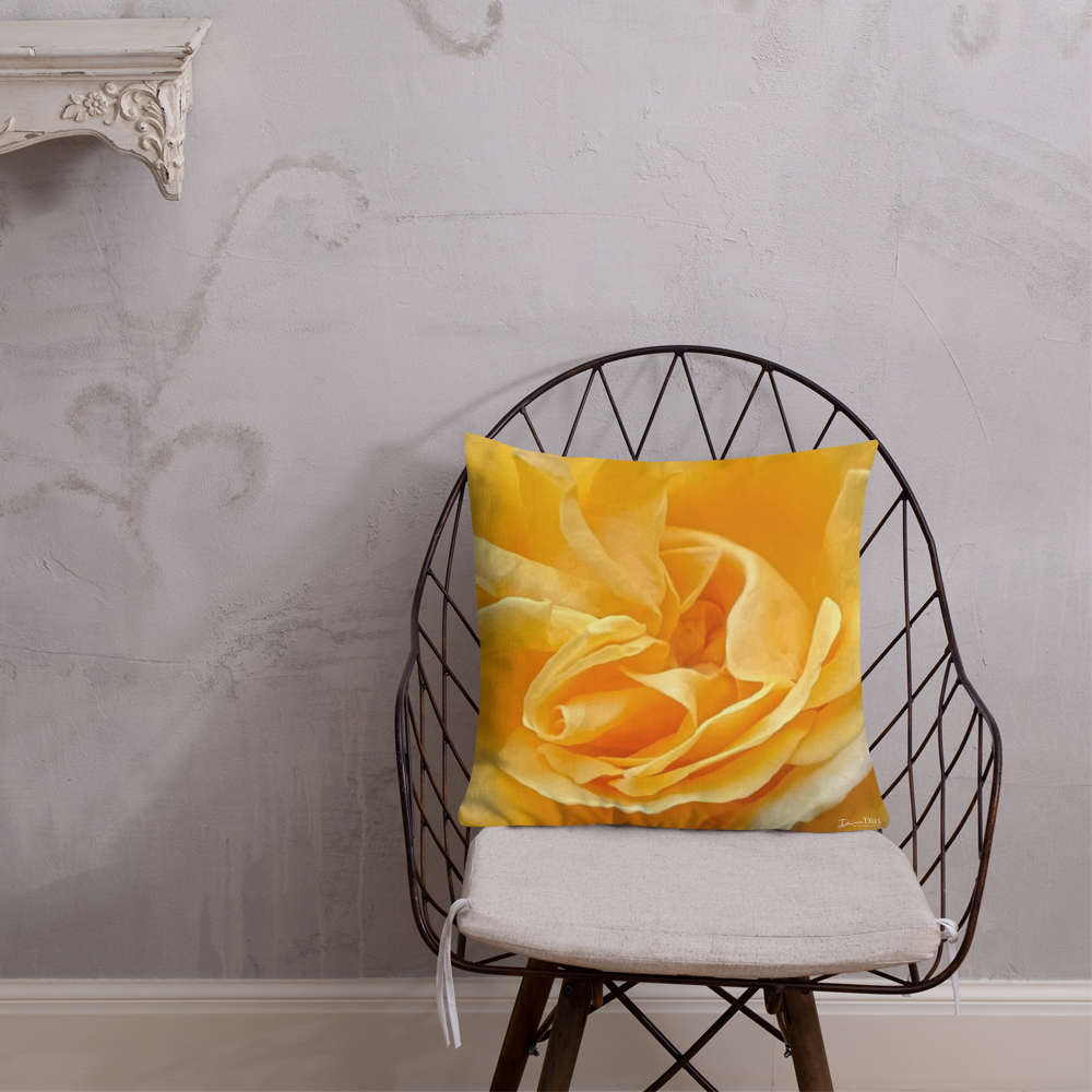 Yellow Rose Premium Pillow