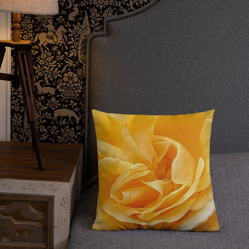 Yellow Rose Premium Pillow