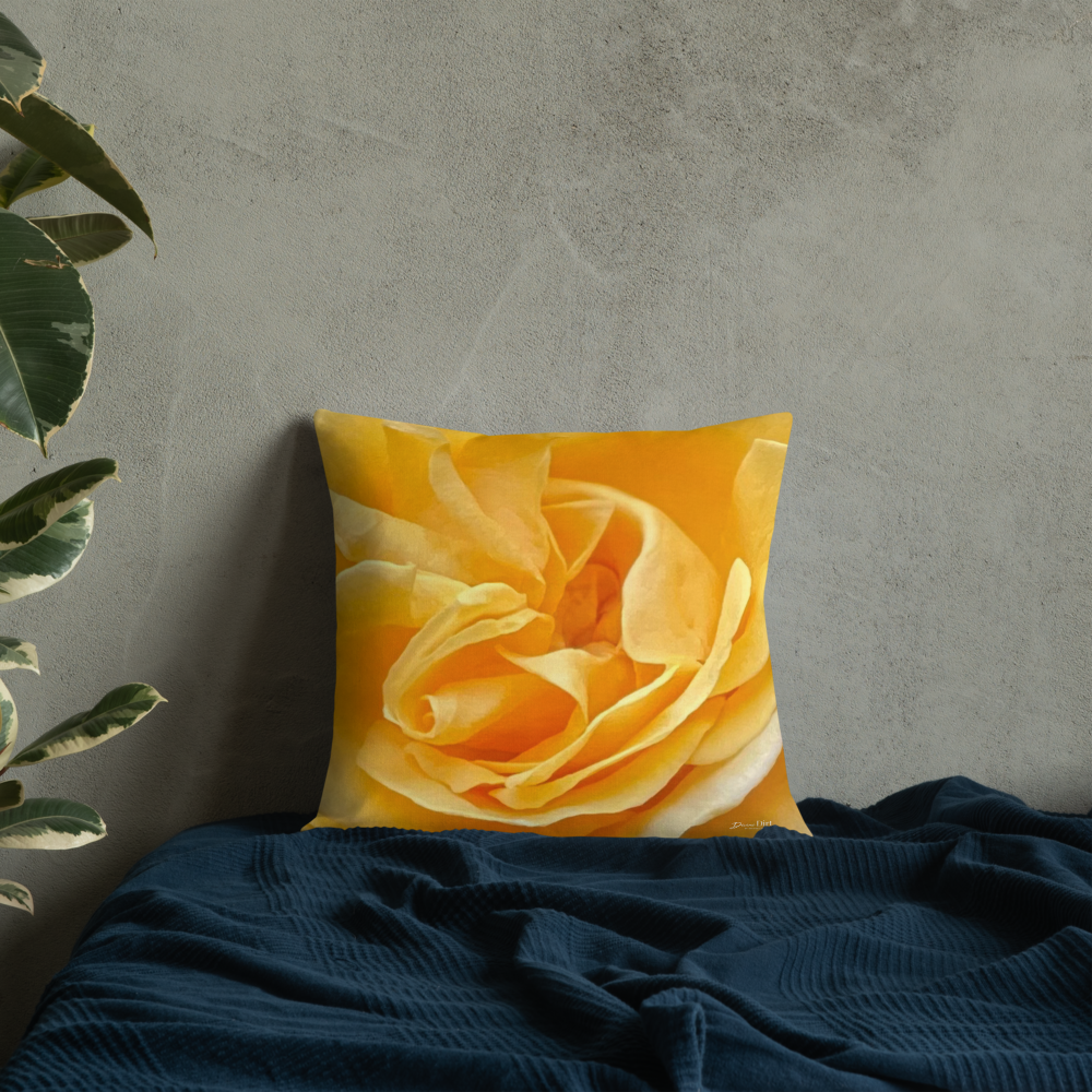 Yellow Rose Premium Pillow