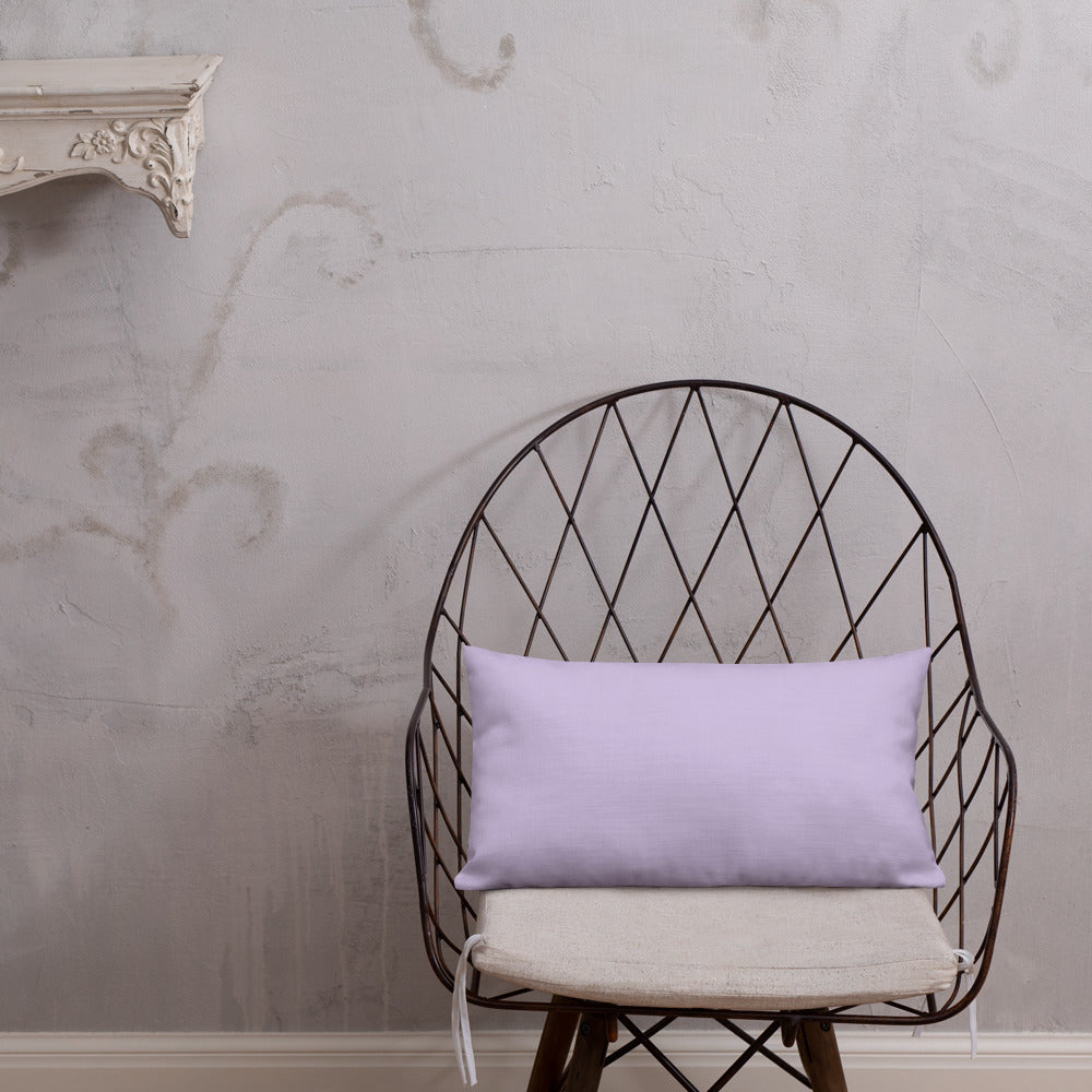 Purple Clematis Premium Pillow with Light Purple Back