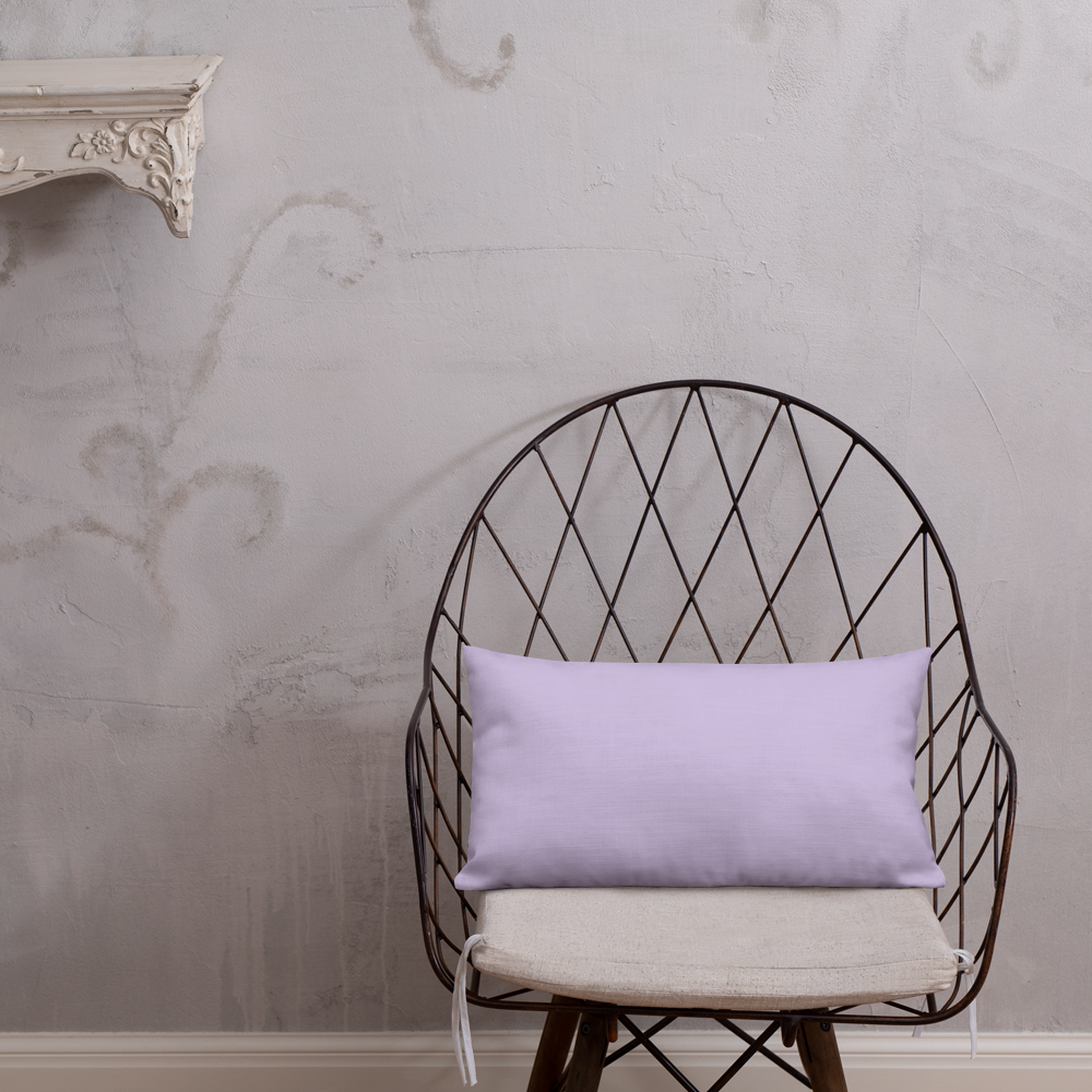 Purple Petunias Premium Pillow with light purple back