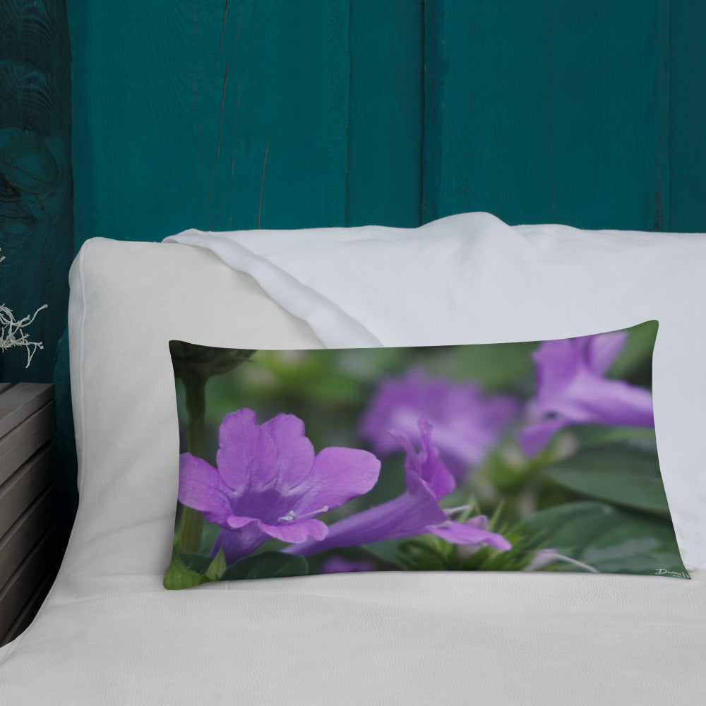 Purple Philippine Violet Premium Pillow with White Back