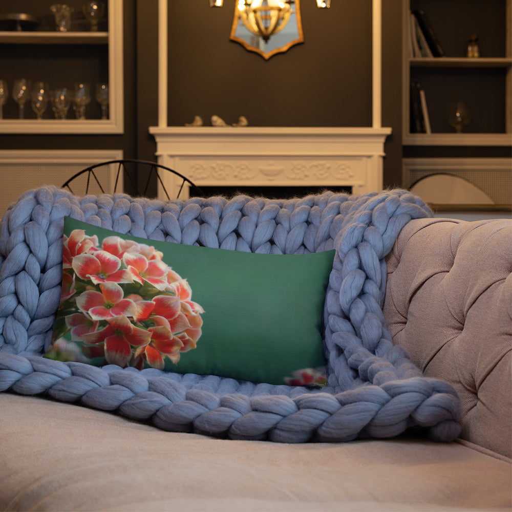 Orange Kalanchoe Premium Pillow 20x12