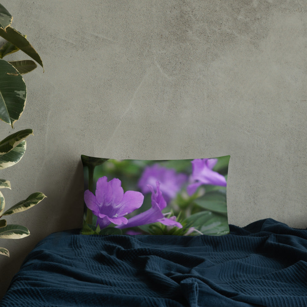 Purple Philippine Violet Premium Pillow with White Back