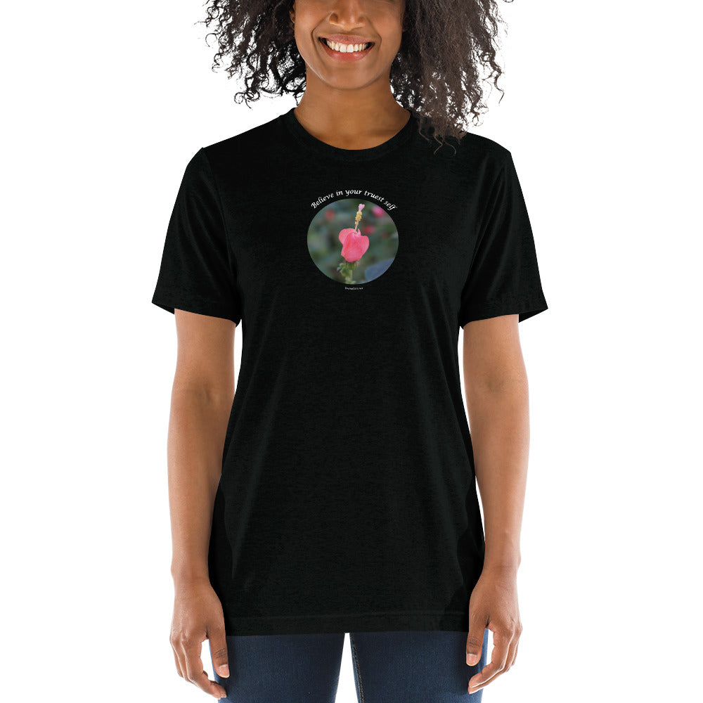 Believe in your truest self_Unisex Tri-Blend Short sleeve T-Shirt | Bella + Canvas 3413
