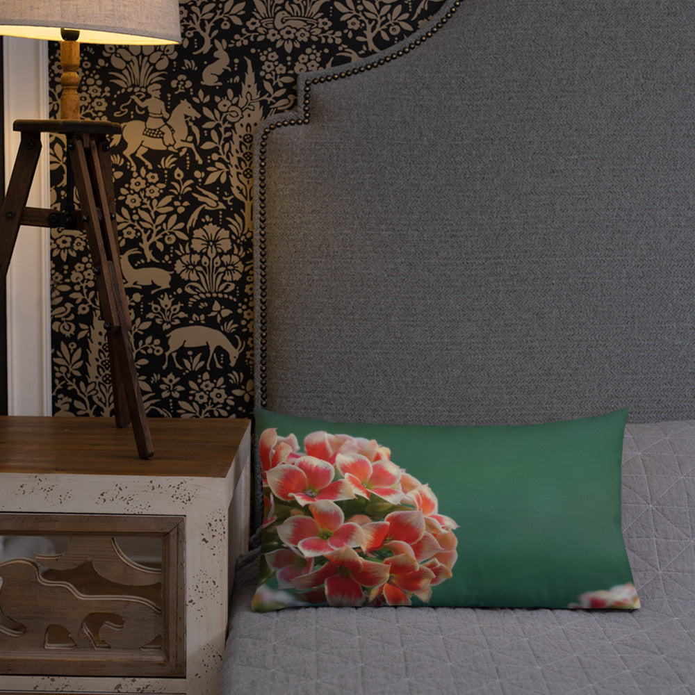 Orange Kalanchoe Premium Pillow 20x12