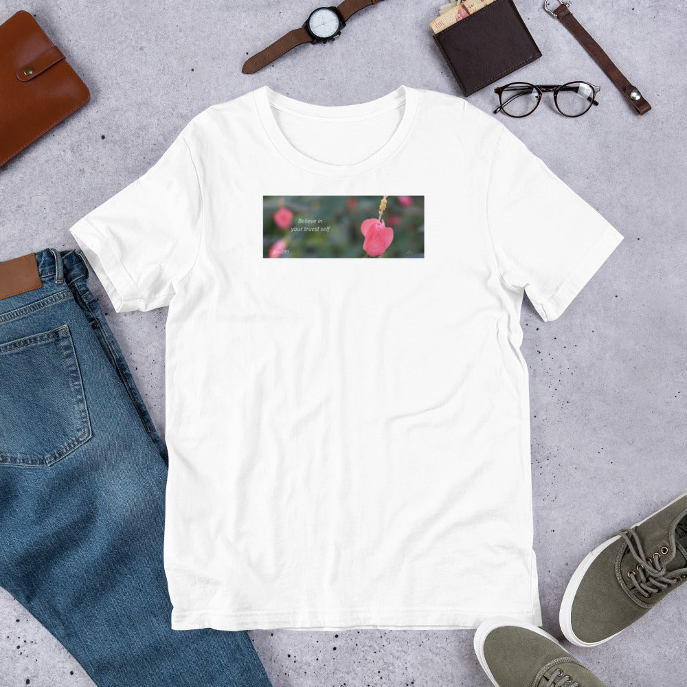 Pink Turk's Cap  "Believe in your truest self"  Short-Sleeve Unisex Premium T-Shirt - Bella + Canvas 3001