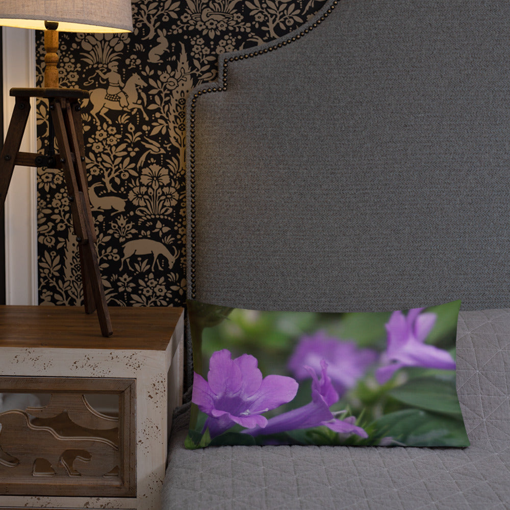 Purple Philippine Violet Premium Pillow with White Back