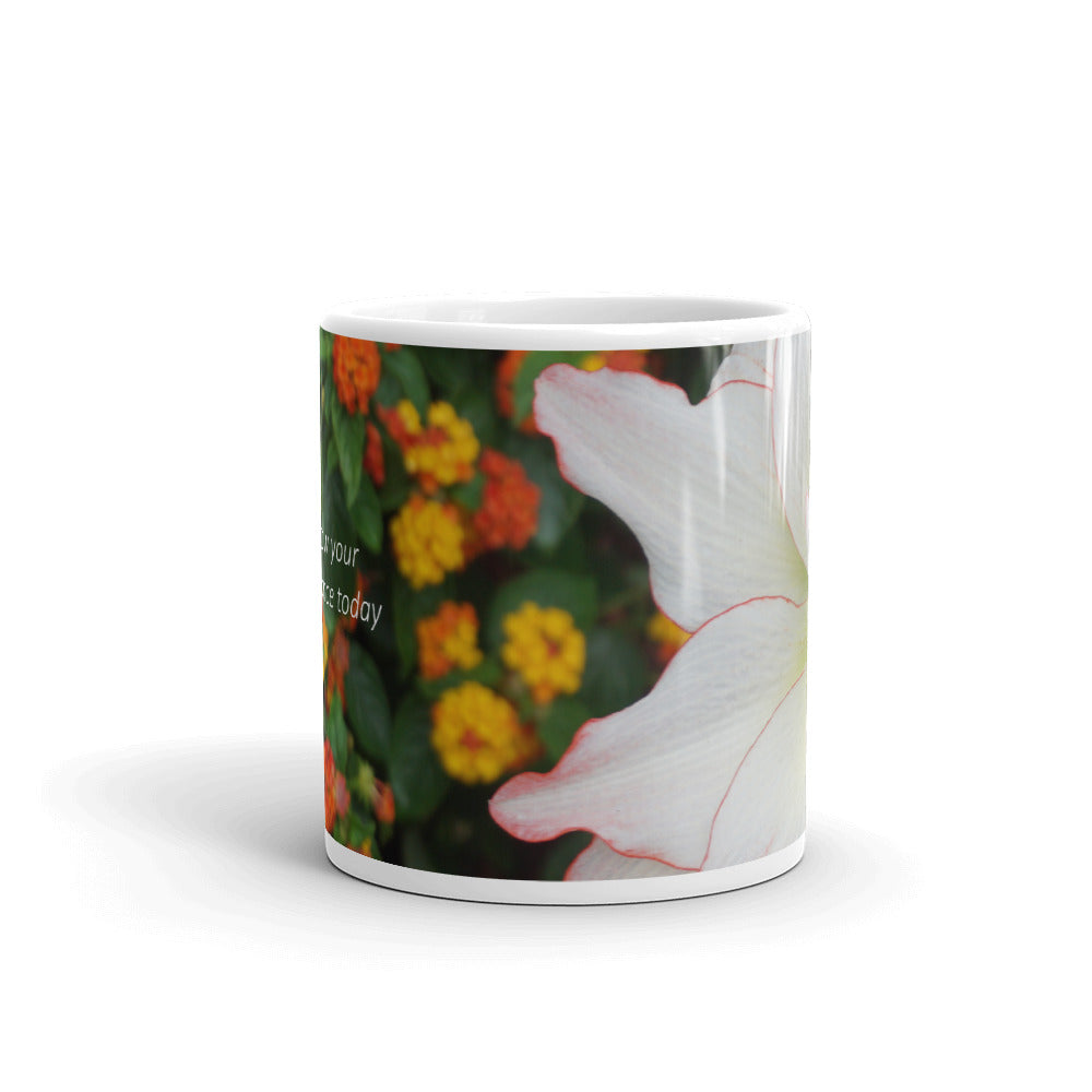 White Amaryllis.  "Show your brilliance today"