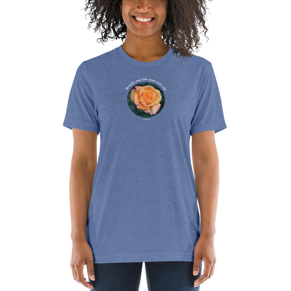 Breathe and take your next step! The tri-blend Bella Canva_Short sleeve t-shirt