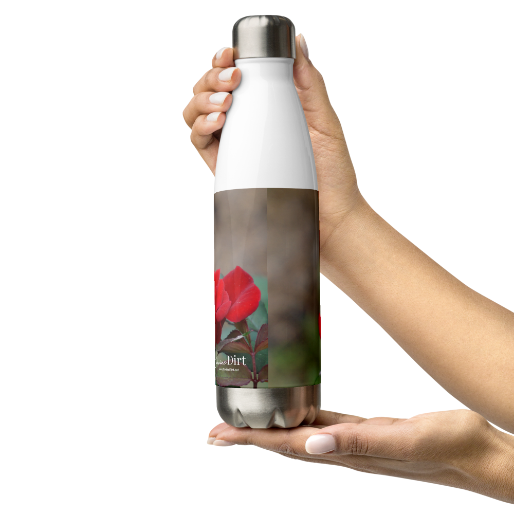 Red Roses Stainless Steel Water Bottle