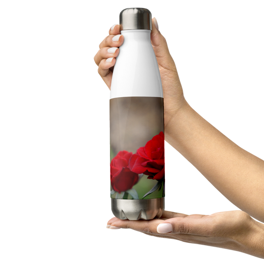 Red Roses Stainless Steel Water Bottle