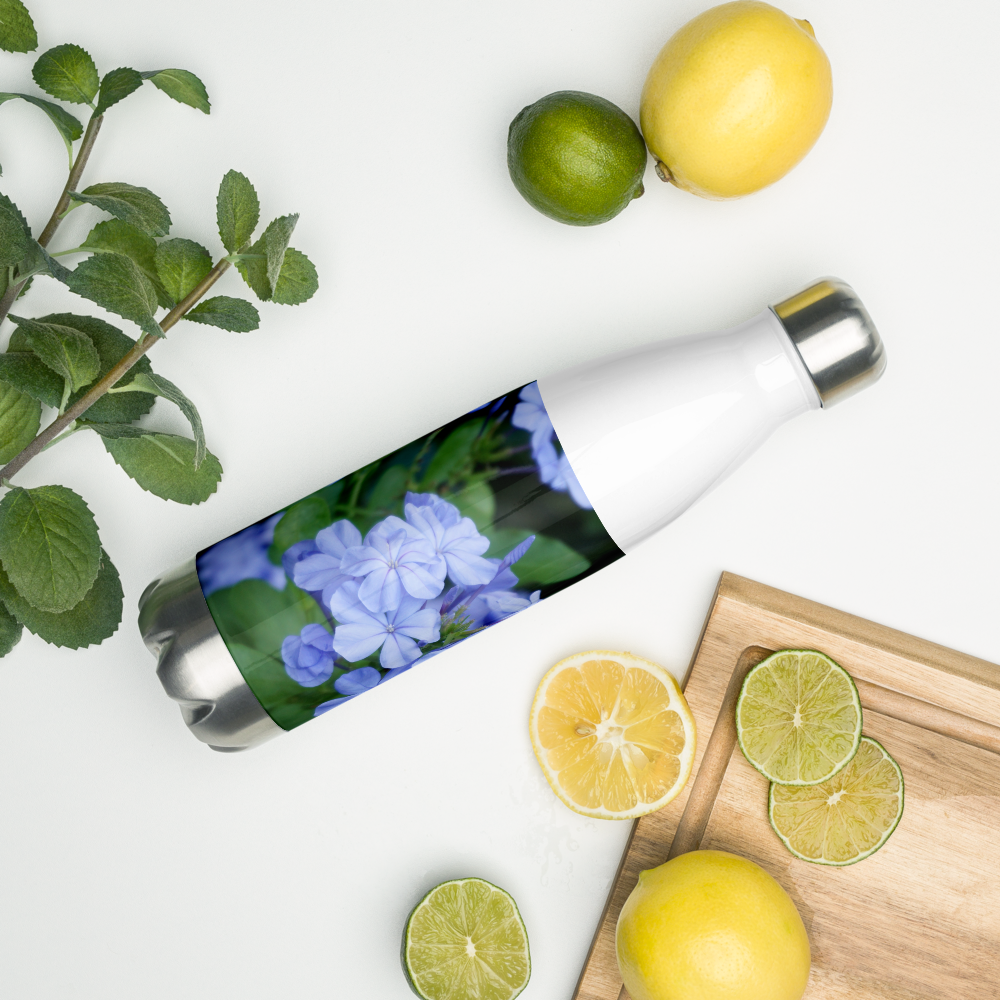 Blue Plumbago Stainless Steel Water Bottle