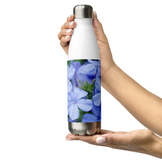 Blue Plumbago Stainless Steel Water Bottle