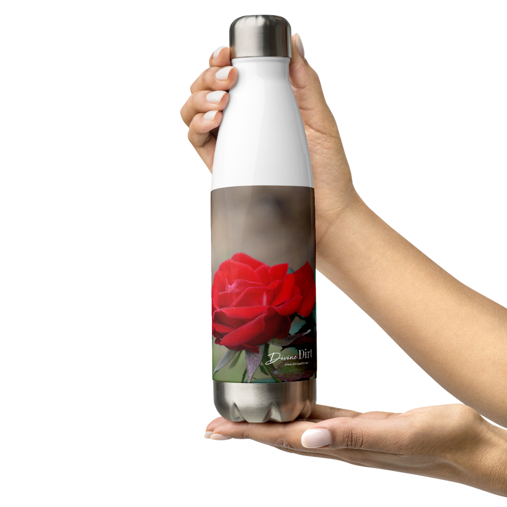 Red Roses Stainless Steel Water Bottle