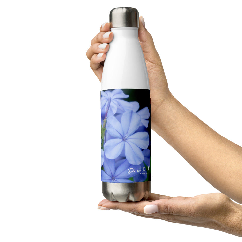 Blue Plumbago Stainless Steel Water Bottle