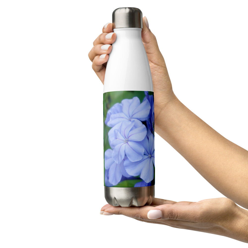 Blue Plumbago Stainless Steel Water Bottle