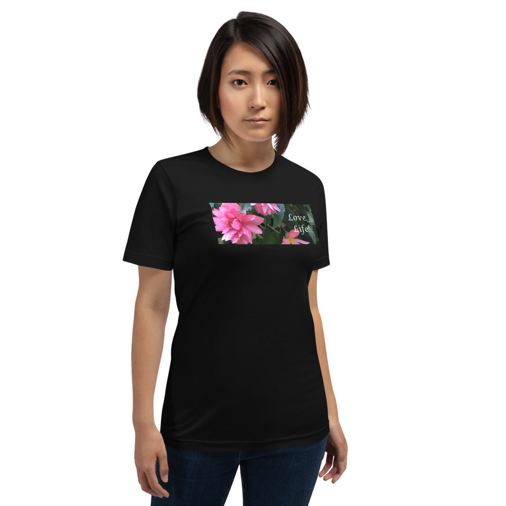 Love Life!  Funky Pink Begonia Short-Sleeve T-Shirt