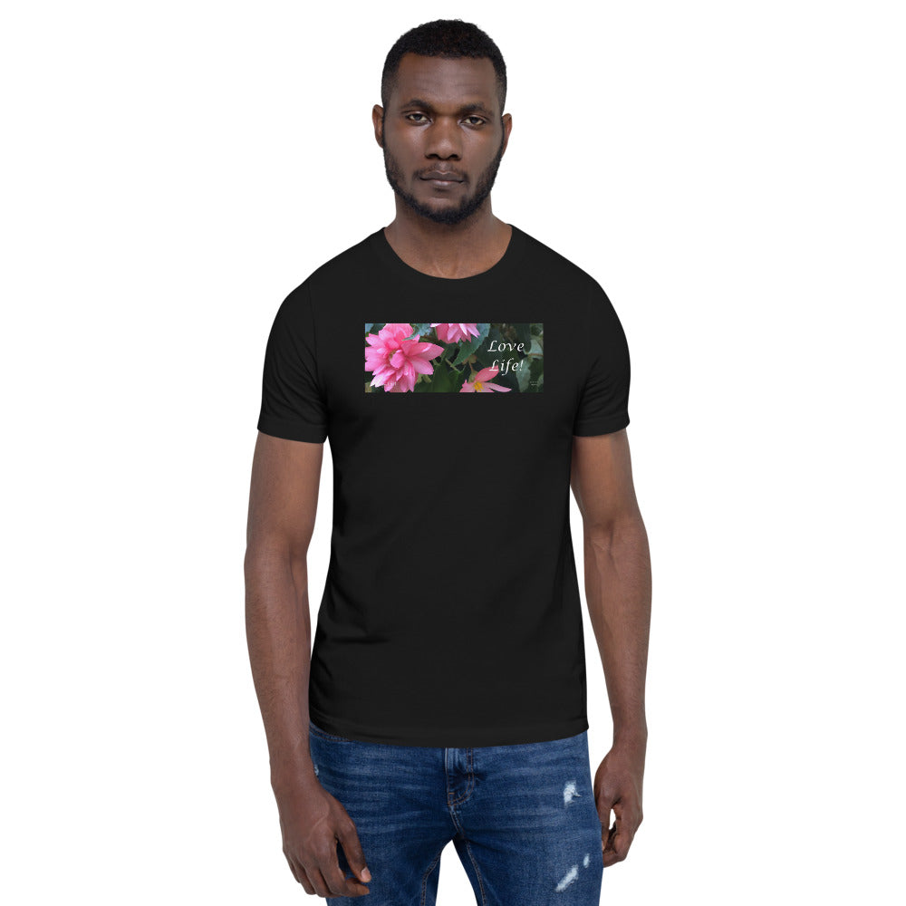 Love Life!  Funky Pink Begonia Short-Sleeve T-Shirt