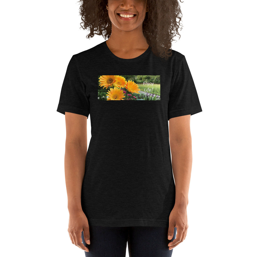 Enjoy LIfe-Gerbera Daisies-Short-Sleeve T-Shirt