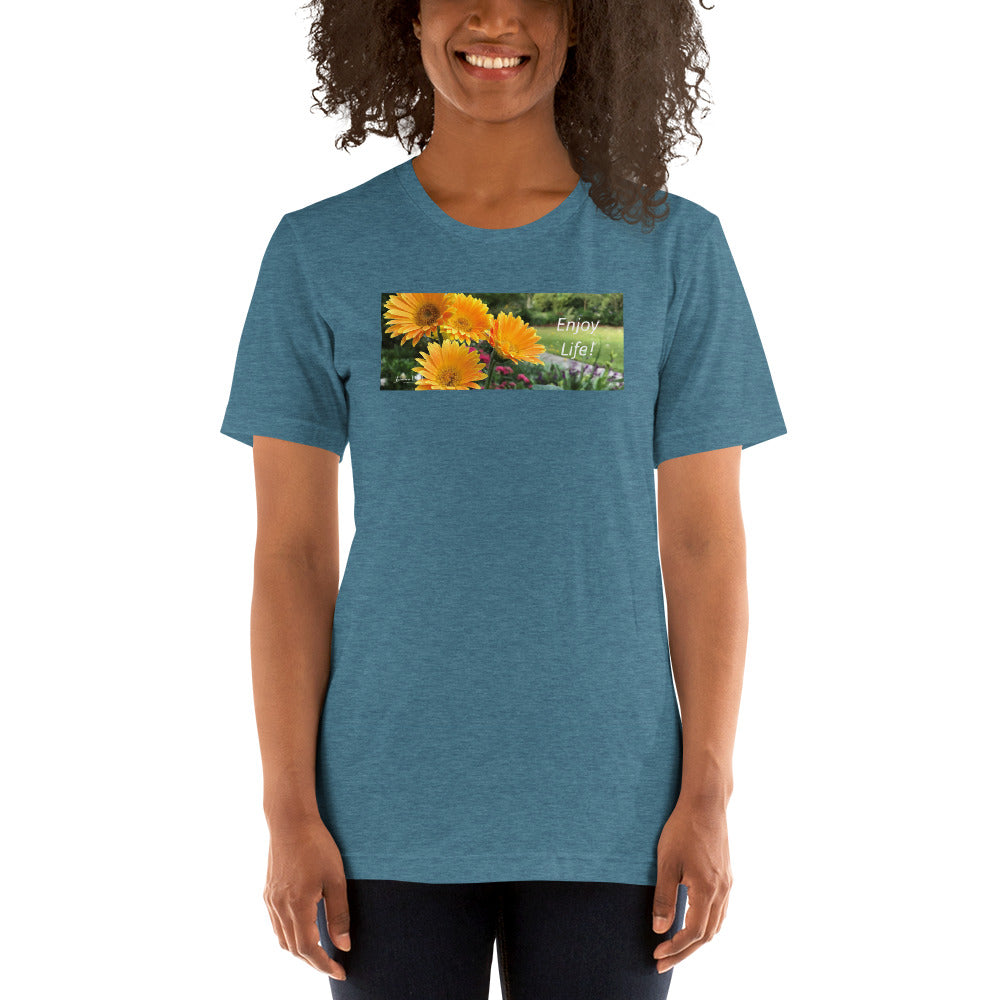 Enjoy LIfe-Gerbera Daisies-Short-Sleeve T-Shirt
