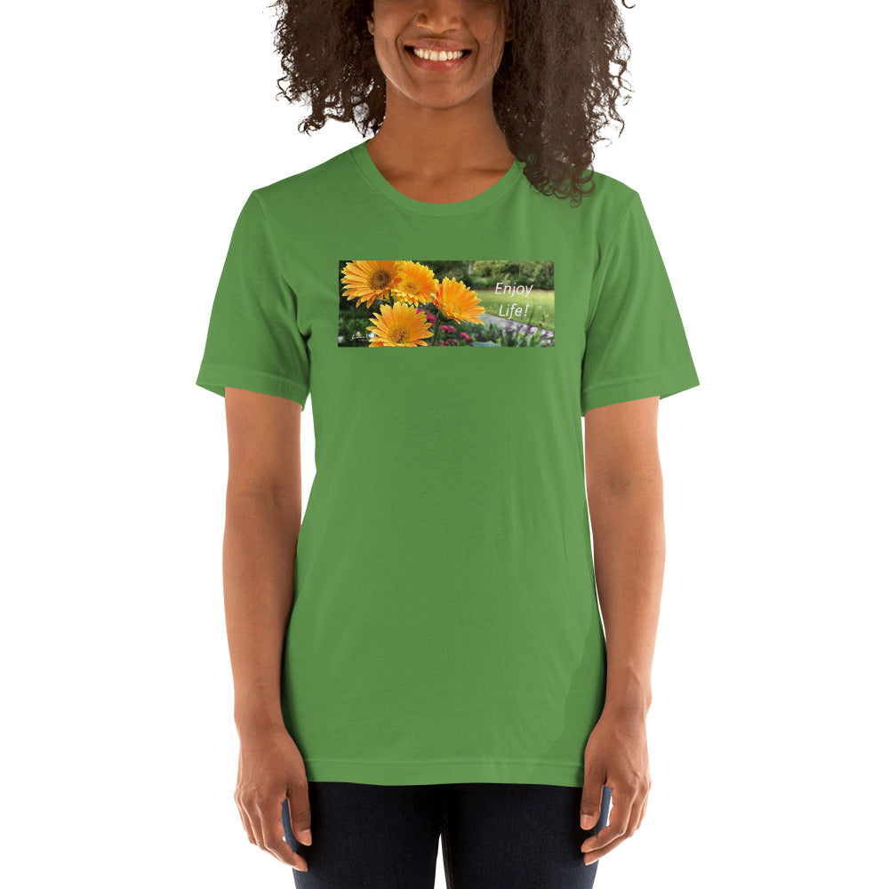 Enjoy LIfe-Gerbera Daisies-Short-Sleeve T-Shirt