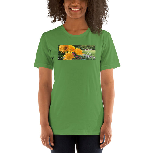 Enjoy LIfe-Gerbera Daisies-Short-Sleeve T-Shirt